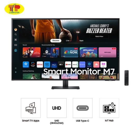Màn hình Samsung Thông Minh M7 M70D LS43DM702UEXXV (43 inch/UHD/VA/60Hz/4ms/loa)