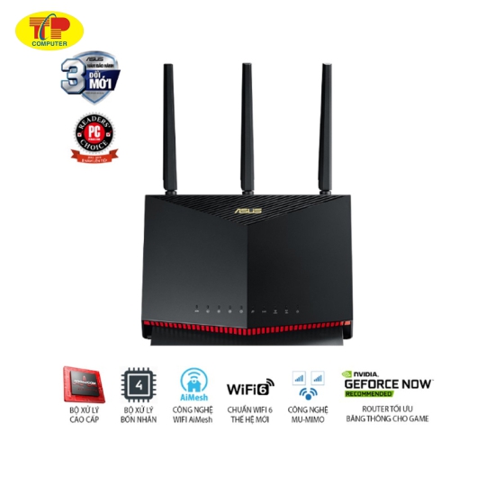  Bộ phát wifi Gaming Asus RT-AX86U PRO (Chuẩn wifi 6, AX5700Mbps)