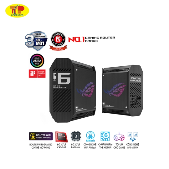 Bộ phát wifi mesh ASUS ROG Rapture GT6 (B-2-PK) chuẩn AX11000 