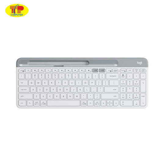 Bàn phím không dây Logitech K580 Pale Grey (USB/Bluetooth/Trắng)