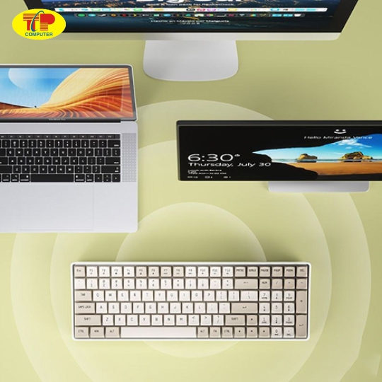 Bàn phím không dây DarkFlash GD100 Milky Brown Yellow Switch(USB + Wireless 2.4G)