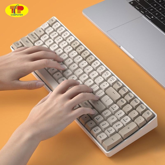 Bàn phím không dây DarkFlash GD100 Milky Brown Yellow Switch(USB + Wireless 2.4G)