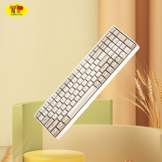 Bàn phím không dây DarkFlash GD100 Milky Brown Yellow Switch(USB + Wireless 2.4G)