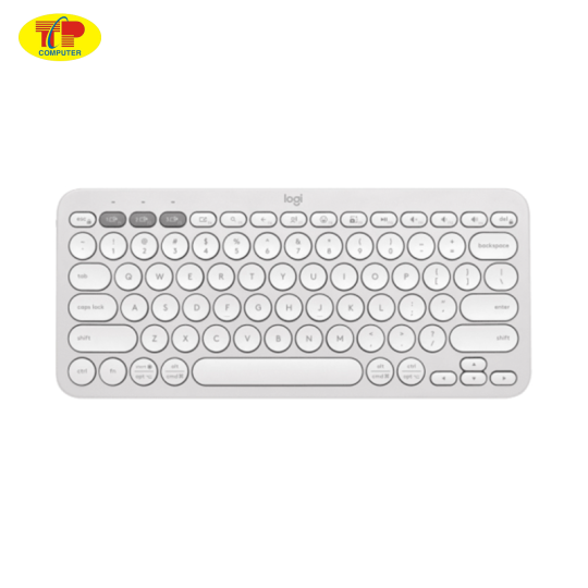 Bàn phím không dây Logitech Pebble keys 2 K380s Màu Trắng (Wireless/Bluetooth) _ 920-011754