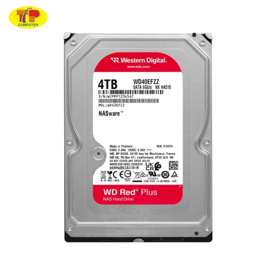 Ổ Cứng HDD WD 4TB Red Plus 3.5 inch, 5400RPM, SATA III, 128MB Cache