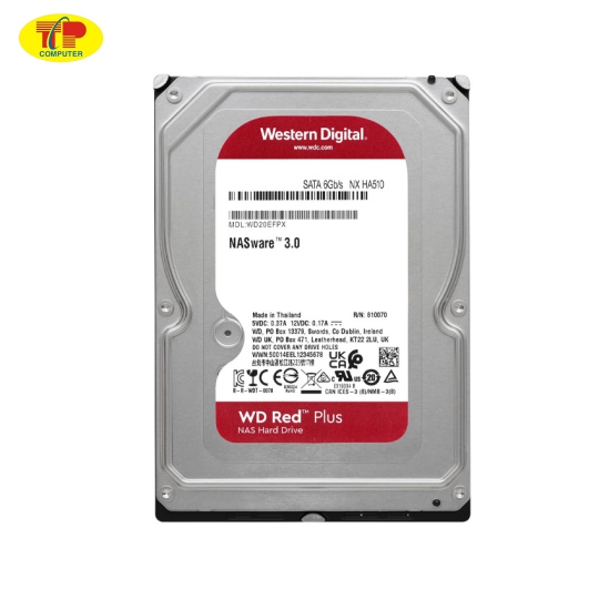 Ổ Cứng HDD WD 4TB Red Plus 3.5 inch, 5400RPM, SATA III, 256MB Cache (WD40EFPX)