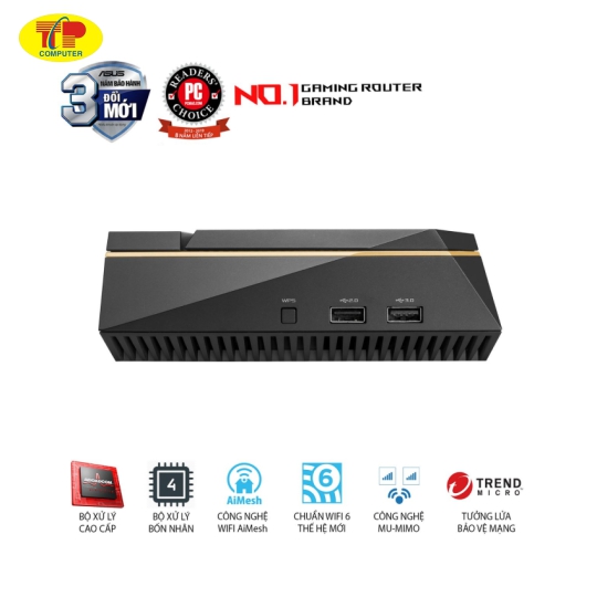 Bộ phát Wifi ASUS RT-AX92U (Wifi 6/Mesh/AX6100) 