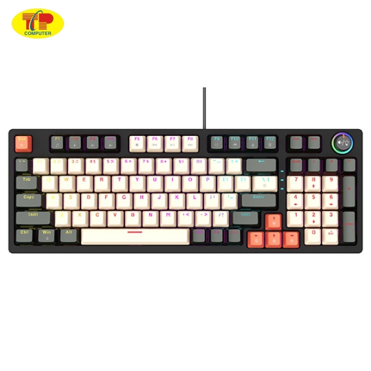 Bàn phím cơ gaming Edra EK398 Beta Red switch (USB/ABS/Led Rainbow)