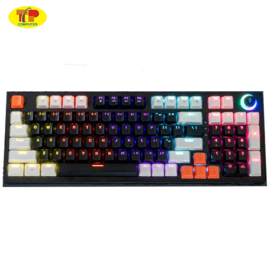 Bàn phím cơ gaming Edra EK398 Alpha Brown switch (USB/ABS/Led Rainbow)