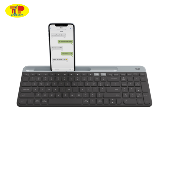 Bàn phím không dây Logitech K580 Graphite (USB/Bluetooth/Xám đen)