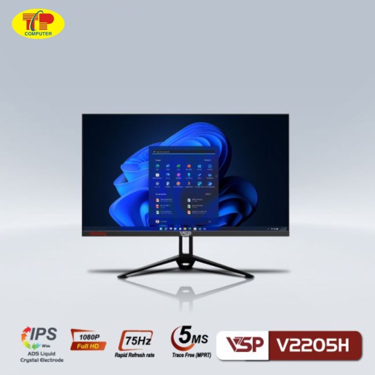 Màn hình VSP V2205H (21.45 inch/FHD/IPS/75Hz/5ms/Black) 