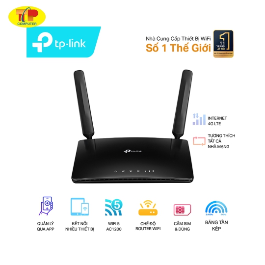 Bộ phát wifi 4G TP-Link Archer MR400 AC1200