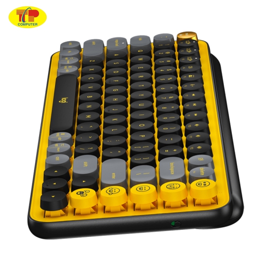 Bàn phím không dây Logitech Pop Keys Blast Yellow (USB/Bluetooth/Vàng-Đen)