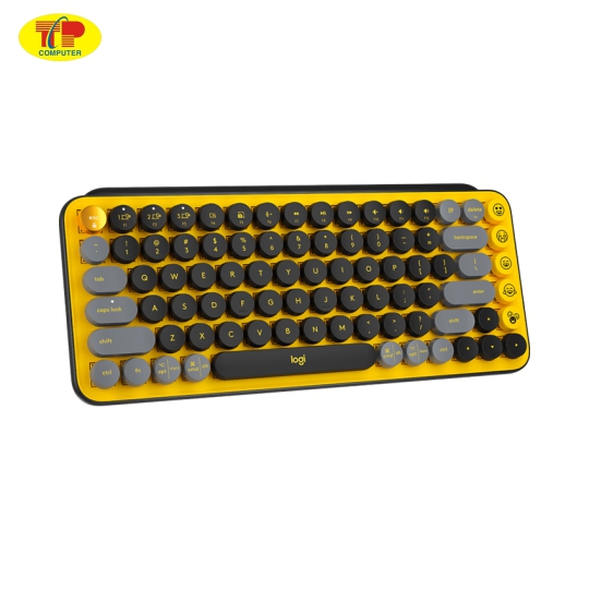 Bàn phím không dây Logitech Pop Keys Blast Yellow (USB/Bluetooth/Vàng-Đen)