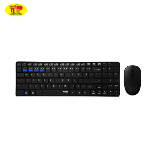 Bộ Bàn phím chuột không dây Rapoo 9300M đen (USB)