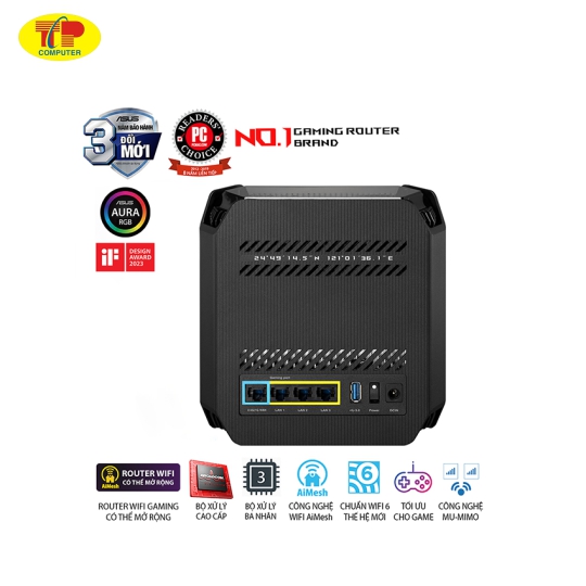 Bộ phát wifi mesh ASUS ROG Rapture GT6 (B-2-PK) chuẩn AX11000 