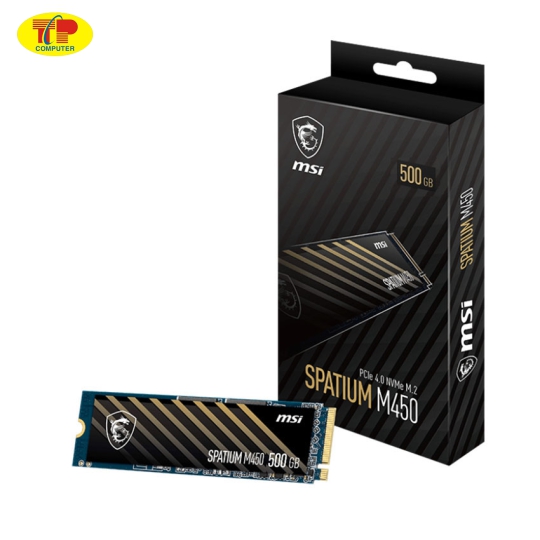 Ổ cứng SSD MSI SPATIUM M450 500GB NVMe M.2 2280 PCIe Gen 4 x 4 (Đọc 3600MB/s, Ghi 2300MB/s)