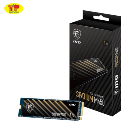 Ổ cứng SSD MSI SPATIUM M450 1TB NVMe M.2 2280 PCIe Gen 4 x 4 (Đọc 3600MB/s, Ghi 3000MB/s)