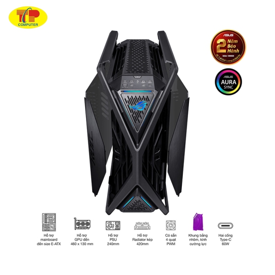  Vỏ Case Asus ROG Hyperion GR701  (Full Tower / Màu Đen )