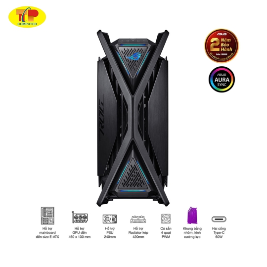  Vỏ Case Asus ROG Hyperion GR701  (Full Tower / Màu Đen )