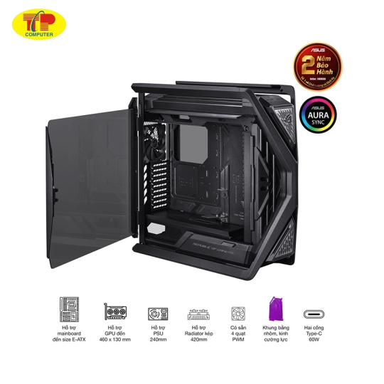  Vỏ Case Asus ROG Hyperion GR701  (Full Tower / Màu Đen )