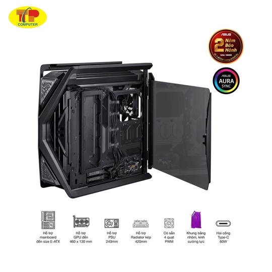  Vỏ Case Asus ROG Hyperion GR701  (Full Tower / Màu Đen )
