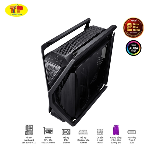  Vỏ Case Asus ROG Hyperion GR701  (Full Tower / Màu Đen )