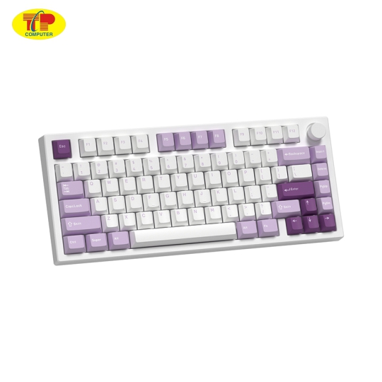 Bàn phím cơ FL-Esports GP75CPM White Body Taro Purple Brown switch (Kailh Box)