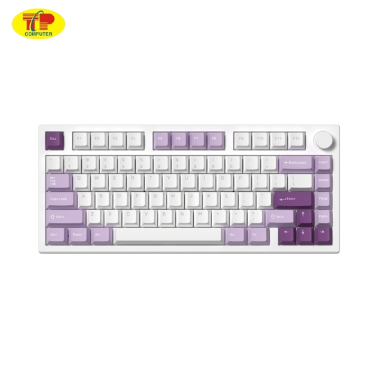 Bàn phím cơ FL-Esports GP75CPM White Body Taro Purple Brown switch (Kailh Box)