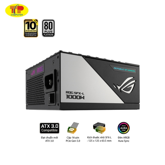 Nguồn Mini SFX-L Asus ROG LOKI 1000P 1000w Platinum ( Pci Gen 5.0 - Full Modular)