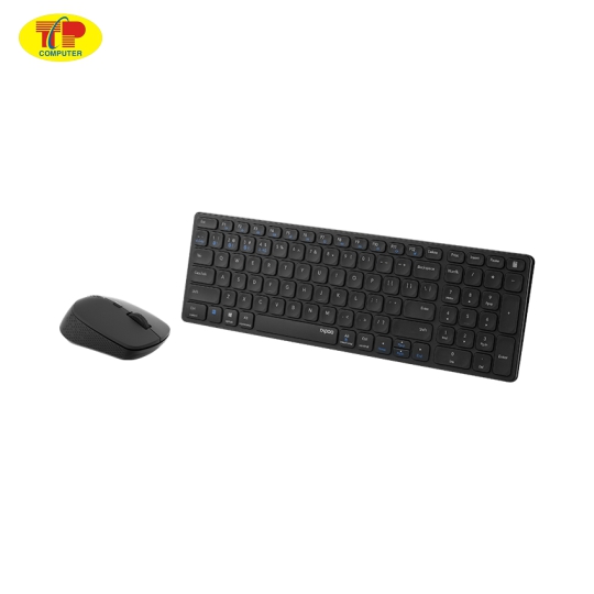 Bộ bàn phím chuột không dây Rapoo 9350M Multi-mode Dark Grey