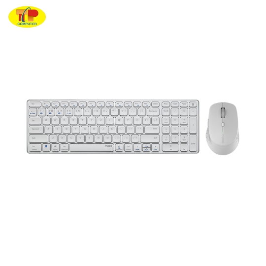 Bộ bàn phím chuột không dây Rapoo 9350M Multi-mode White