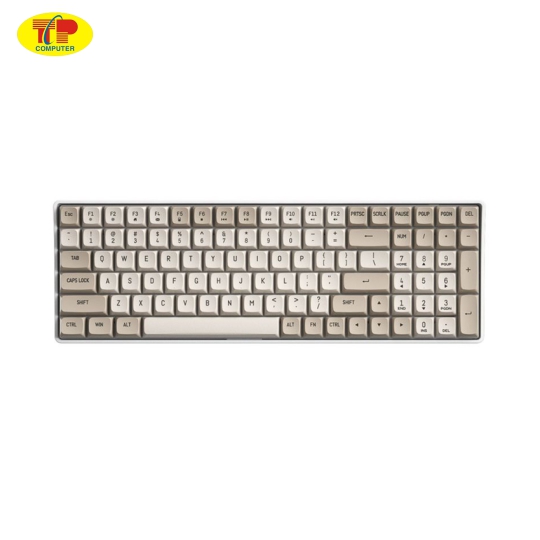 Bàn phím không dây DarkFlash GD100 Milky Brown Yellow Switch(USB + Wireless 2.4G)