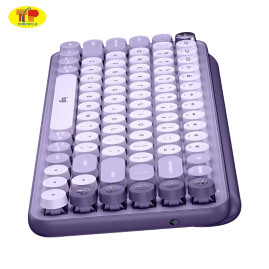 Bàn phím không dây Logitech Pop Keys TÍM (LAVENDER) 920-011227