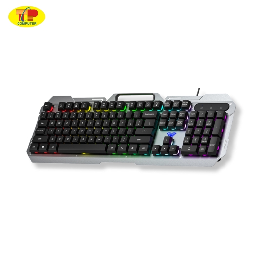 Bàn phím giả cơ gaming AULA F2023 Màu đen (USB, LED RGB)