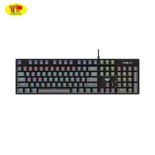 Bàn phím cơ gaming AULA S2022 Màu đen (Blue switch, USB, LED Rainbow)