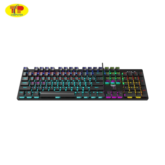 Bàn phím cơ gaming AULA S2022 Màu đen (Blue switch, USB, LED Rainbow)