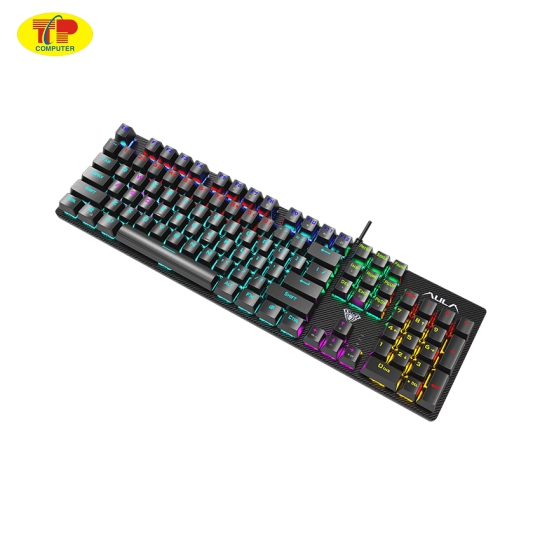 Bàn phím cơ gaming AULA S2022 Màu đen (Blue switch, USB, LED Rainbow)