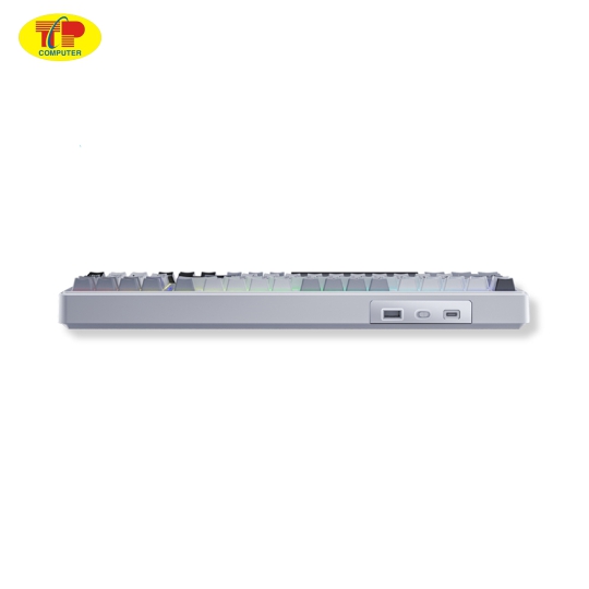 Bàn phím cơ AULA F99 3 mode (Xám trắng/Xám đậm), (3 Mode, Grey wood switch, led RGB)