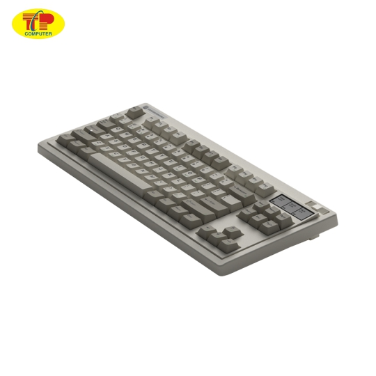 Bàn phím cơ FL-Esports OG87 Retro Grey 3 mode Kailh Coolmint V2 switch Led RGB (USB Type-C, 2.4G, Bluetooth)