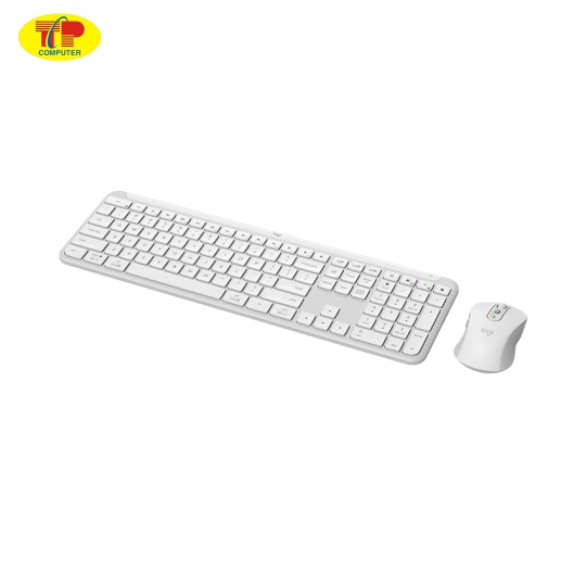 Bộ bàn phím chuột không dây Logitech Signature Slim Combo MK950 Off White (Wireless Logi Bolt/Bluetooth/Trắng)