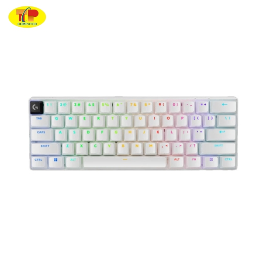 Bàn phím cơ Logitech Pro X 60 Lightspeed Wireless White (Wireless 2.4Ghz/Bluetooth/USB/GX Optical Tactile/RGB)