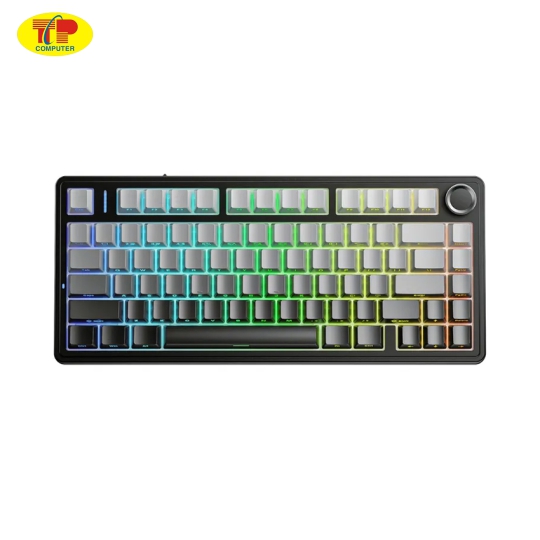 Bàn phím cơ Aula F75 Pro Black Gradient - Reaper switch (Wireless 2.4Ghz /Bluetooth/Dây USB)