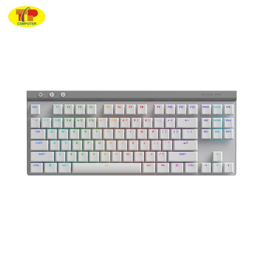 Bàn phím cơ Logitech G515 LightSpeed TKL Wireless White