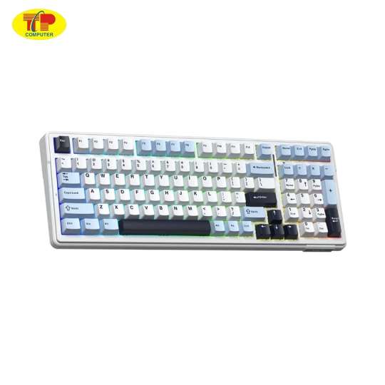 Bàn phím cơ AULA F99 (Xanh dương/Trắng/Tím đậm) ,(TypeC + 2.4G + Bluetooth, Reaper switch, Led RGB)