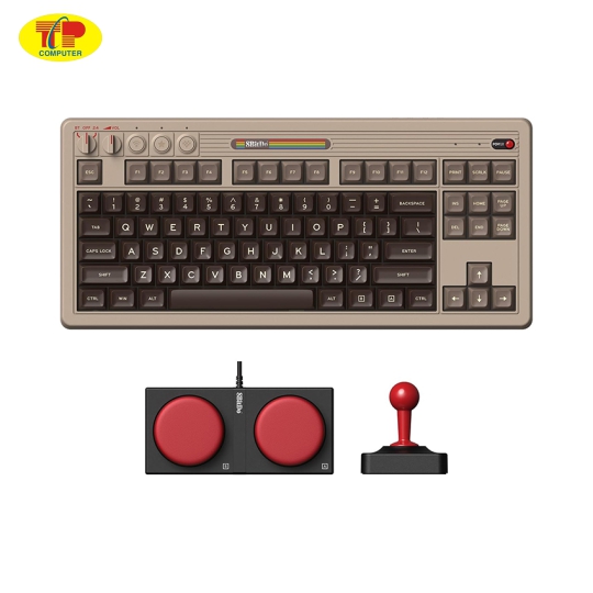 Bàn phím cơ 8BitDo Retro Mechanical Keyboard - C64 Edition (Multi-modes/Hotswap/Kailh Box White Switch V2)