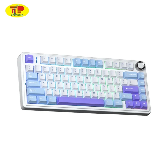 Bàn phím cơ gaming AULA F75 (3 Mode/Xanh Dương+Trắng+Tím/Star Vector Switch)