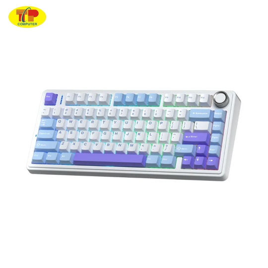 Bàn phím cơ gaming AULA F75 (3 Mode/Xanh Dương+Trắng+Tím/Star Vector Switch)