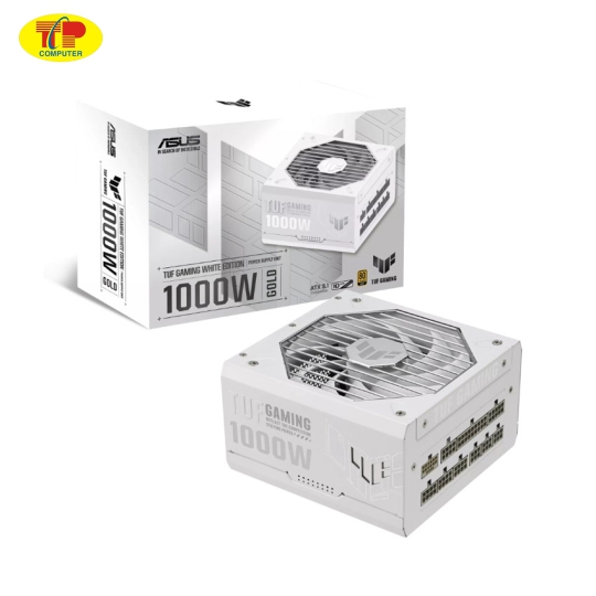 Nguồn Asus TUF Gaming 1000G WHITE - 1000W ( ATX3.0/Pci Gen 5.0 /80 Plus Gold/Full Modular)