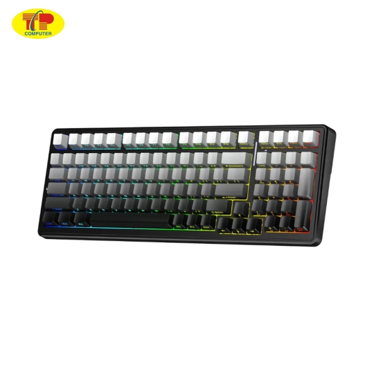 Bàn phím cơ gaming AULA F99 Pro (3 Mode/ Xám + Đen Gradient/ Star Vector switch)